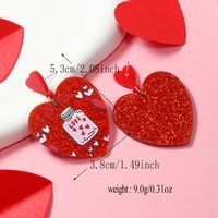 1 Pair Cute Sweet Star Heart Shape Arylic Drop Earrings main image 4
