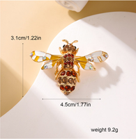 Simple Style Bee Alloy Rhinestones Women's Brooches 1 Piece main image 2