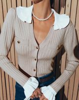 Women's Knitwear Long Sleeve Sweaters & Cardigans Elegant Solid Color main image 2