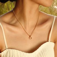 Wholesale Simple Style Geometric Copper Pendant Necklace main image 1