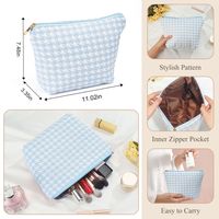 Basic Houndstooth Cotton Chain Square Makeup Bags main image 8