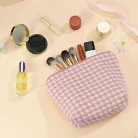 Basic Houndstooth Cotton Chain Square Makeup Bags main image 4