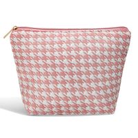 Basic Houndstooth Cotton Chain Square Makeup Bags main image 1