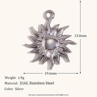 1 Piece Simple Style Geometric Stainless Steel Polishing Pendant Jewelry Accessories main image 2