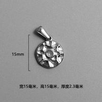 1 Piece Titanium Steel Portrait Cross Heart Shape Polished Pendant sku image 63