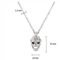 Titanium Steel Hip-Hop Geometric Skull Plating Pendant Necklace main image 3