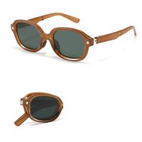 Casual Geometric Tac Cat Eye Full Frame Women's Sunglasses sku image 6