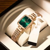 Elegant Solid Color Jewelry Buckle Quartz Women's Watches sku image 2