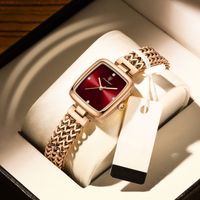 Elegant Solid Color Jewelry Buckle Quartz Women's Watches main image 3