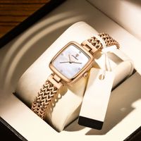 Elegant Solid Color Jewelry Buckle Quartz Women's Watches sku image 4