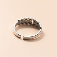 Wholesale Simple Style Grain Copper Plating Silver Plated Open Rings main image 6