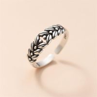 Wholesale Simple Style Grain Copper Plating Silver Plated Open Rings sku image 1