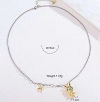 Cute Rabbit Copper Plating Inlay Zircon 18k Gold Plated Silver Plated Pendant Necklace main image 2