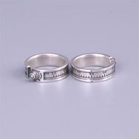 Wholesale Simple Style Number Copper Silver Plated Rings main image 1