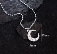 Copper Simple Style Moon Pendant Necklace main image 2