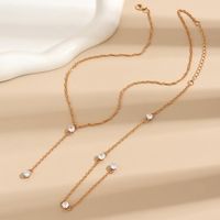 Simple Style Geometric Solid Color Alloy Plating Women's Pendant Necklace main image 4