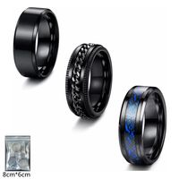 Casual Business Geometric Titanium Steel Plating Men's Rings sku image 1