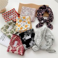 Women's Pastoral Simple Style Printing Cotton And Linen Printing Silk Scarf main image 1