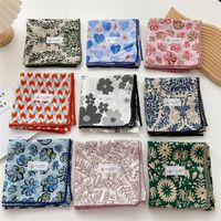 Women's Pastoral Simple Style Printing Cotton And Linen Printing Silk Scarf main image 4