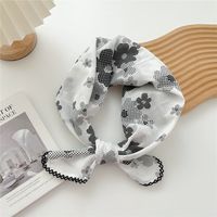 Women's Pastoral Simple Style Printing Cotton And Linen Printing Silk Scarf sku image 8