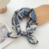 Women's Pastoral Simple Style Printing Cotton And Linen Printing Silk Scarf sku image 10