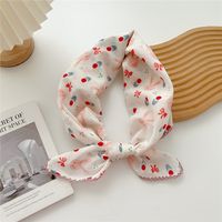 Women's Pastoral Simple Style Printing Cotton And Linen Printing Silk Scarf sku image 19