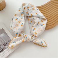 Women's Pastoral Simple Style Printing Cotton And Linen Printing Silk Scarf sku image 20