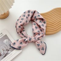 Women's Pastoral Simple Style Printing Cotton And Linen Printing Silk Scarf sku image 21