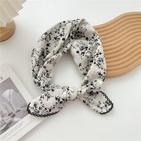 Women's Pastoral Simple Style Printing Cotton And Linen Printing Silk Scarf sku image 24