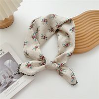 Women's Pastoral Simple Style Printing Cotton And Linen Printing Silk Scarf sku image 27