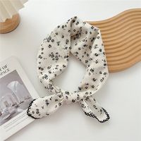 Women's Pastoral Simple Style Printing Cotton And Linen Printing Silk Scarf sku image 36