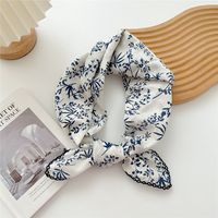 Women's Pastoral Simple Style Printing Cotton And Linen Printing Silk Scarf sku image 37