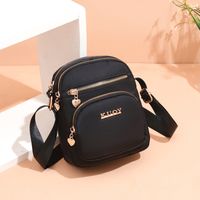 Women's Small Polyester Color Block Vintage Style Classic Style Square Zipper Shoulder Bag sku image 1