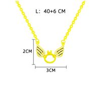 Vintage Style Angel Wings Titanium Steel Plating 18k Gold Plated Pendant Necklace main image 2