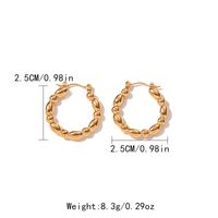 1 Pair Simple Style C Shape Heart Shape Plating 304 Stainless Steel Gold Plated Hoop Earrings sku image 2