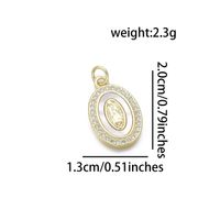 1 Piece Basic Virgin Mary Copper Plating Inlay Pendant Jewelry Accessories sku image 3