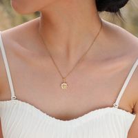 Casual Simple Style Star Copper Gold Plated Women's Pendant Necklace main image 1