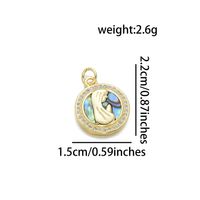 1 Piece Basic Virgin Mary Copper Plating Inlay Pendant Jewelry Accessories sku image 9