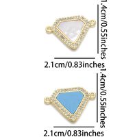 1 Piece Basic Geometric Diamonds Copper Plating Inlay Pendant Jewelry Accessories main image 3