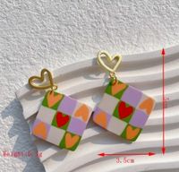 1 Pair Sweet Rose Flower Handmade Plating Soft Clay 14k Gold Plated Drop Earrings main image 2