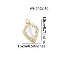 1 Piece Basic Geometric Diamonds Copper Plating Inlay Pendant Jewelry Accessories sku image 2
