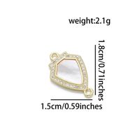 1 Piece Basic Geometric Diamonds Copper Plating Inlay Pendant Jewelry Accessories sku image 3