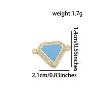 1 Piece Basic Geometric Diamonds Copper Plating Inlay Pendant Jewelry Accessories sku image 1
