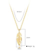 Copper IG Style Leaf Circle Plating Inlay Zircon Pendant Necklace main image 3