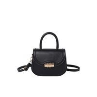 Women's Pu Leather Solid Color Elegant Semicircle Flip Cover Handbag sku image 6