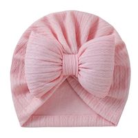 Girl's Cute Solid Color Jacquard Baby Hat sku image 11