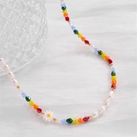 Vacation Pearl Flower Artificial Crystal Resin Freshwater Pearl Beaded Women's Necklace main image 4