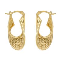 1 Pair IG Style U Shape Heart Shape Pea Plating Inlay Copper Zircon Hoop Earrings sku image 3
