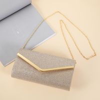 Gold Silver Polyester Solid Color Square Evening Bags main image 5