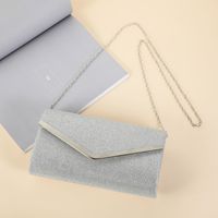 Gold Silver Polyester Solid Color Square Evening Bags main image 4